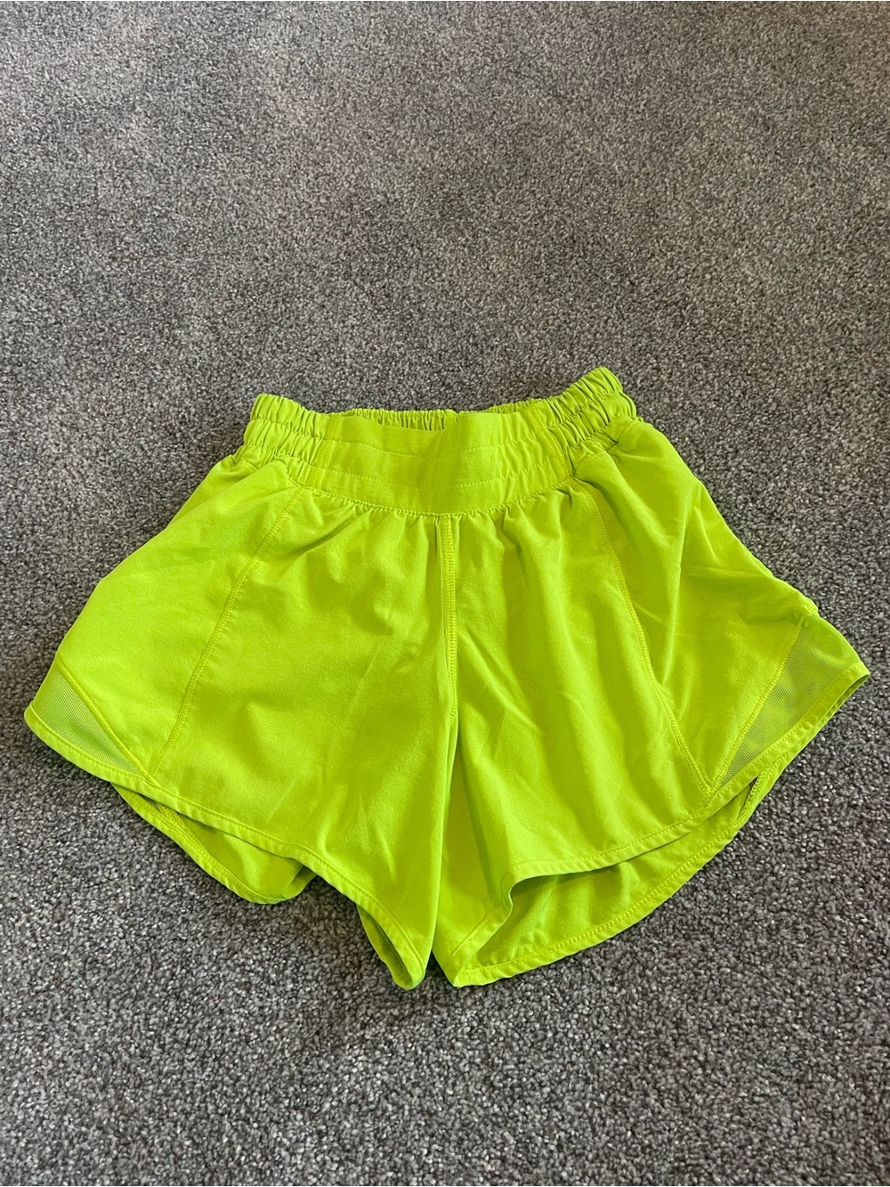 lululemon athletica Neon Yellow Run Shorts